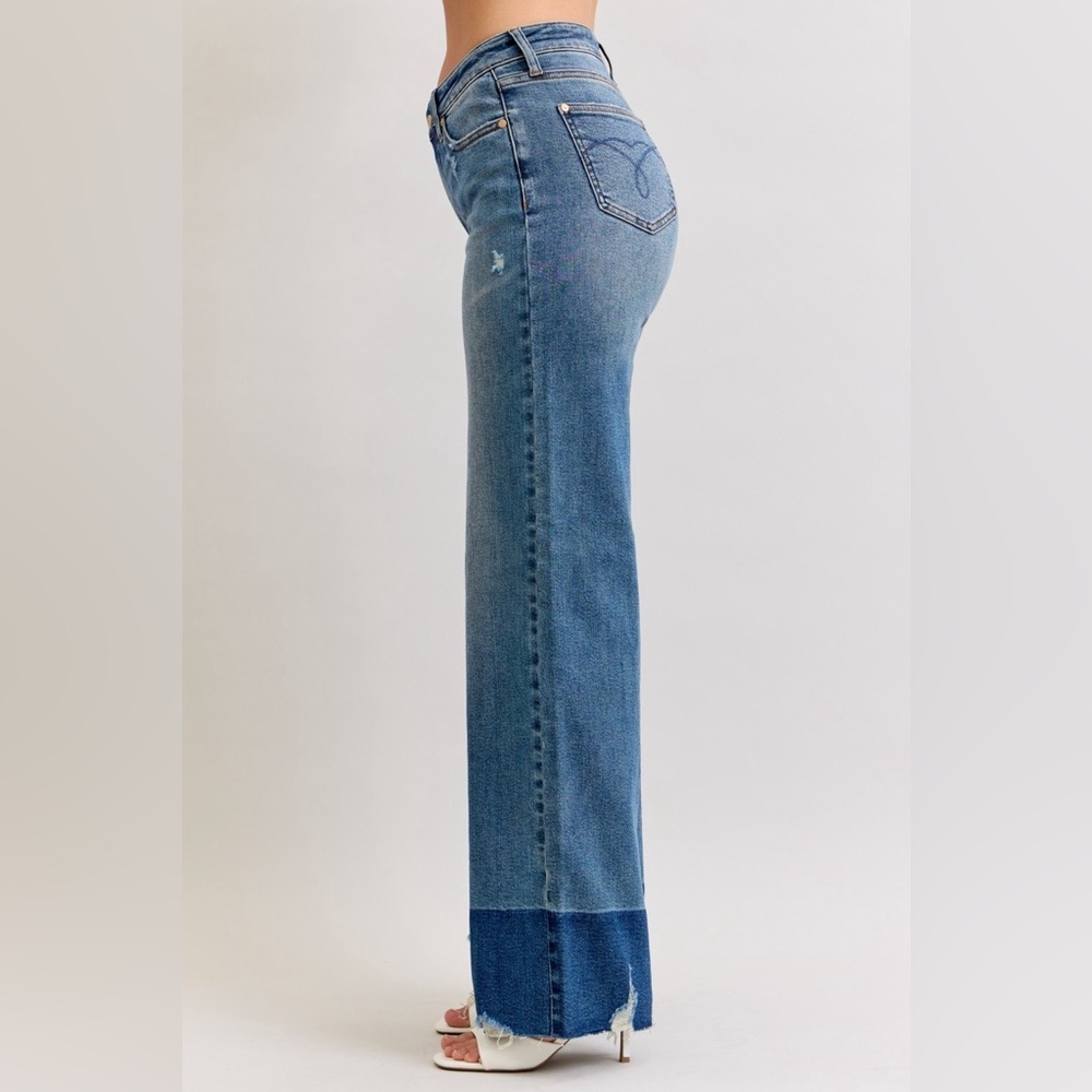 Judy Blue Raw Hem High Waist Column Straight Jeans​ - Picture 8 of 10